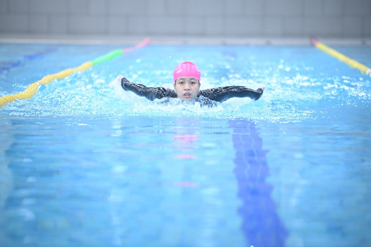 Swimmer at Mini Olympic size, Indoor Swimming Pool
